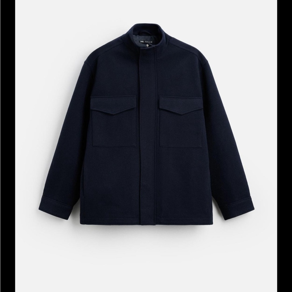 Navy Wool Jacket - Picture 2 of 5